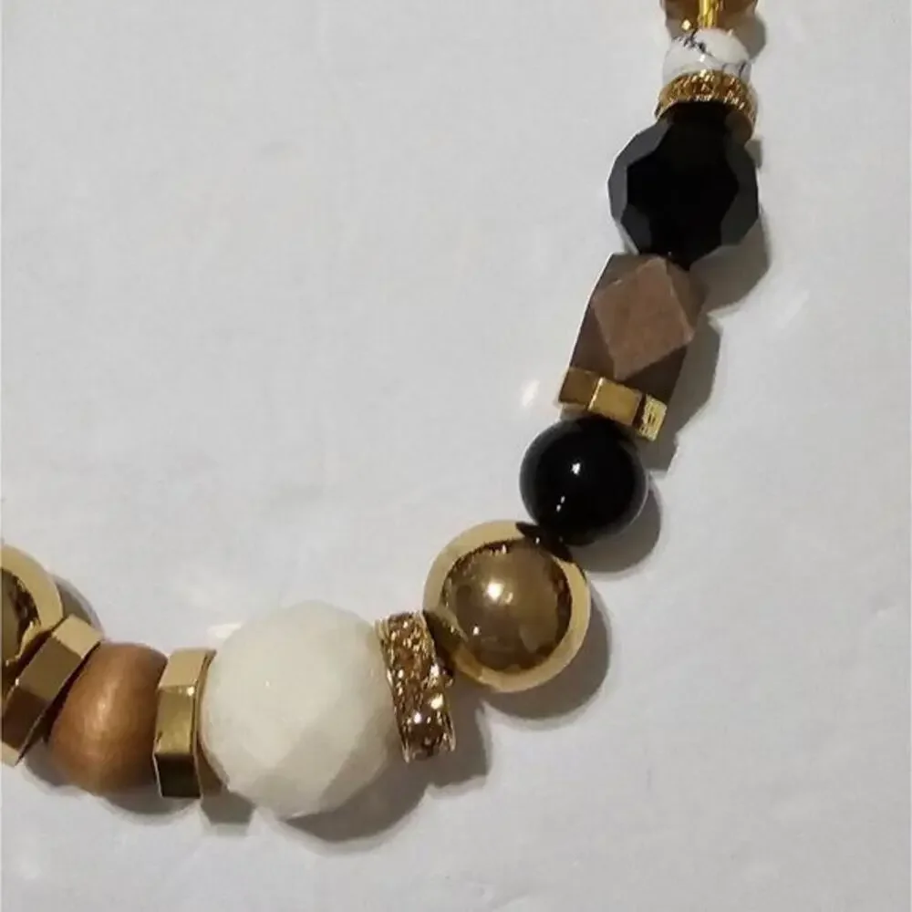 Kate‎ Spade Chunky Beaded Neutral Statement Necklace